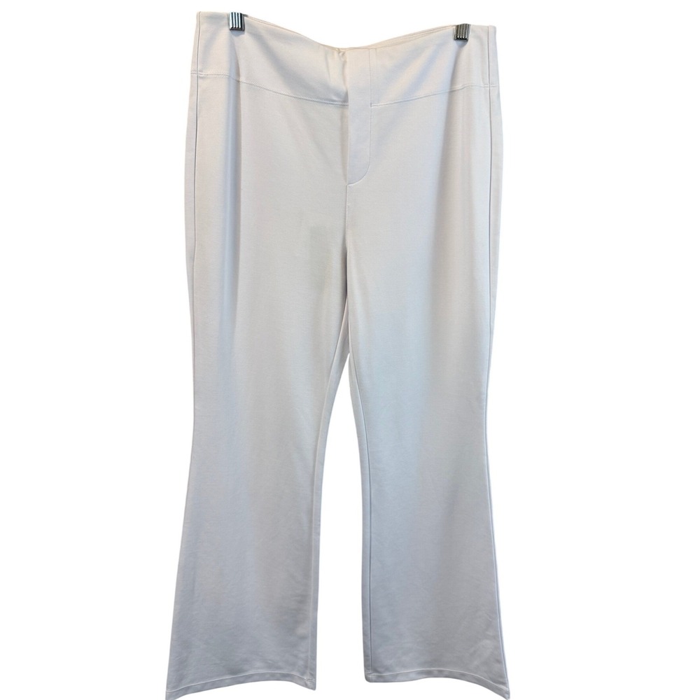 NWT Halara White Flex High Waisted Pull On Wide Leg Slacks Size Large Petite